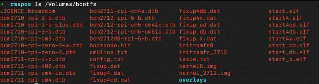 an image of the contents of the sd card